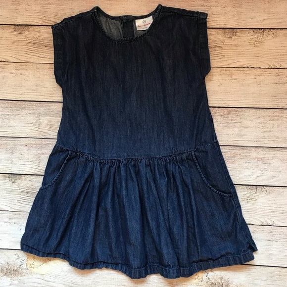 Hanna Andersson Denim Dress with Pockets Size 110 - Picture 1 of 11